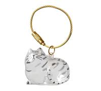 doyandader Cat Hair Key Chain, Pendant with Cat Hair Storage Box, Cat Shaped Souvenir Bottle Box for Cat Lovers, Pet Loss, Siehe Beschreibung, PP, See description