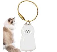 doyandader Cat Hair Key Chain, Pendant with Cat Hair Storage Box, Cat Shaped Souvenir Bottle Box for Cat Lovers, Pet Loss, Siehe Beschreibung, PP, See description