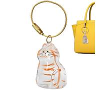 doyandader Cat Hair Key Chain, Pendant with Cat Hair Storage Box, Cat Shaped Souvenir Bottle Box for Cat Lovers, Pet Loss, Siehe Beschreibung, PP, See description