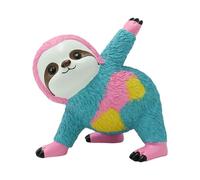doyandader Cute Colourful Yoga Sloth Figurine - Animal Resin Sculpture, Figurine Decoration for Shelf, Table, Party, Fireplace Mantel