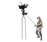 doyandader Fishing Rod Holder for the Ground - 360 Degree Swivel Fishing Rod Support Stand, Lightweight Rod Rack with Holder for Beginners and Fishing Fans