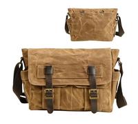 doyandader Messenger Bag - Canvas Vintage Large Multifunctional Pouch - Laptop Briefcase Bags | for Business Travel School College Offices Daily Work Casual Adventure Outdoor Walking Car Airplane