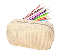 doyandader Pencil Case - School Pencil Case Corduroy Bag - Zipper Closure Writing Stationery Container for Teens Middle School College Students Boys Girls Kids