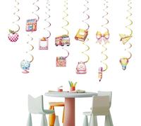 doyandader School Spirals Decoration, Back to School Garlands Decoration, Pack of 12 Hanging Garlands for Teacher's Room, Window, Classroom, Dorm