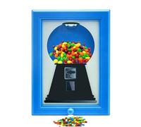 doyandader Sweet Dispenser Picture Frame, Wall Mounted Sweet Dispenser, Cute Hanging Candy Frame, Kid Friendly Bubblegum Vending Toy for Candies Nuts Dog Cat Treats Holiday Presents