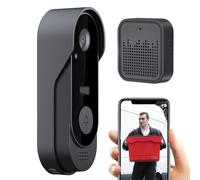 doyandader Wireless Doorbell with Camera,Wireless Video Doorbell | Motion Detection Monitor Two-Way Talk Cloud Storage for Remote Work Visitor Alerts Apartment Home Storefront