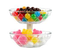 doyandader Worktop Snack Organizer - Removable 2 Tier Shaped Bowl With Lid | Food Storage Rack For Kitchen Dining Grocery Nuts Condiments Bedroom