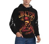 DOYEFZQC Jinjer-merch Mens hoodies 3D printed Casual band punk Hooded Fleece Sweatshirt Overhead Pullover Breathable Running Hoodie with Practical Pocket for men gift,4X-Large