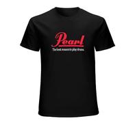 DOYEFZQC Pearl The Best Reason to Play Drums T Shirt Black M