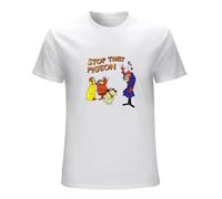 DOYEFZQC Stop That Pigeon T-Shirt Cartoon Hanna Barbera Dick Dastardly Mutley White XL