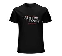 DOYEFZQC T Shirt Man Vampire Diares Love Embrace Movie Horror Tv Series Vampire Diary Black XL