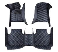 DOYEK Leather Car Floor Mats for SKO-DA Superb 2016-2021, Custom Auto Full Coverage Carpet All Weather Interior Waterproof Foot Pads,C/Black-blue
