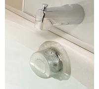 doyeozoowen 1 Pack Bathtub Overflow Drain Cover, Tub Overflow Stopper Deeper Bath Plug to Get Deeper Bathtub Water for a More Comfortable Bathing Experience (Clear)