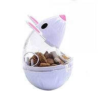 doyeozoowen Cat Food Dispenser Cat Treat Toy Feeder Toy for Interactive IQ Treat Training Mouse shape Tumbler (White)