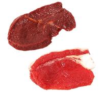 DOYIFUN 2 Pcs Fake Fresh Meat Artificial Pork Steak Raw Beef Lifelike Meat for Table Cabinet Display Kitchen Decoration Restaurant Photography Props