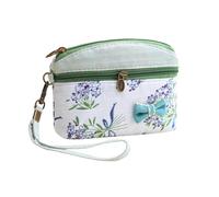 DOYIFUN Cute Zipper Floral Coin Purses Small Flower Embroidered Change Pouch Women Girl Gift Bag Mini Flower Coin Wallet Vintage Trinkets Pouch(Green), Green, Fresh