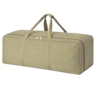 DoYiKe Extra Large Canvas Travel Duffle Bag Heavy Duty, Sports Duffel Camping Tent Storage, Side-opening Armygreen, 60L, Canvas Duffle Duffel Bag