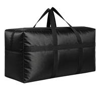 DoYiKe Extra Large Storage Duffle Bag with Zippers and Handles, Big Foldable Duffle Bag for Travel, Black, small - 28.5"l x 11.8"w x 14.1"h, Utility