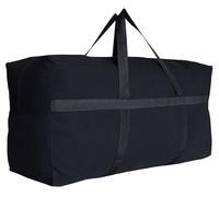 DoYiKe Extra Large Storage Duffle Bag with Zippers and Handles, Big Foldable Duffle Bag for Travel, Black Canvas, X-Large - 38"(L) X 11.8"(W) X 23"(H)