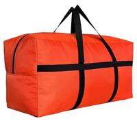 DoYiKe Extra Large Storage Duffle Bag with Zippers and Handles, Big Foldable Duffle Bag for Travel, Orange, Small - 28.5"(L) X 11.8"(W) X 14.1"(H)