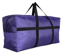DoYiKe Extra Large Storage Duffle Bag with Zippers and Handles, Big Foldable Duffle Bag for Travel, Purple, Small - 28.5"l X 11.8"w X 14.1"h, Practical Rugged