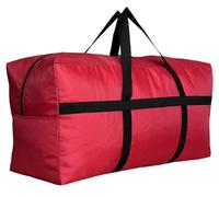 DoYiKe Extra Large Storage Duffle Bag with Zippers and Handles, Big Foldable Duffle Bag for Travel, Red, Small - 28.5"(L) X 11.8"(W) X 14.1"(H)