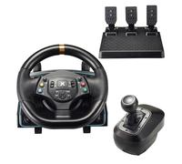 DOYO Gaming Steering Wheel with Pedals and Shifter, 1080° Racing Wheel, Hall Effect Pedals, Vibration Feedback, Paddle Shifters, Steering Wheel for PC/Xbox One/Xbox Series X/PS3/Switch - Plug&Play