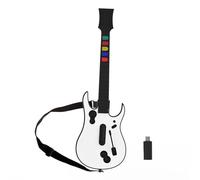 DOYO Guitar Hero Controller, Wireless Guitars with Dongle for PC and PS3, Compatible with Rock Band, Clone Hero (White for PC)