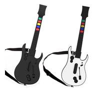 DOYO Wireless Guitar Hero Controller for PC and PlayStation 3 PS3 with Dongle for Clone Hero, Rock Band Guitar Hero Games - Black & White Bundle