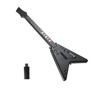 DOYO Wireless Guitar Hero Controller for PC, PS3 and PS4/PlayStation 4, Clone Hero, Fortnite Festival, Compatible with Guitar Hero & Rock, Plug and Play USB Receiver, Black