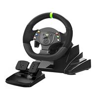 DOYO Xbox 360 Gaming Racing Steering Wheels with Pedals and Paddle Shifters for PC, 180° Volante PC with gas Pedal for Playstation 3, Switch, Android Plug and Play with Height and Tilt Adjustable