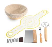 DOYOLLA Bread Proofing Baskets 8.5 inch Round Dough Proofing Bowls w/Liners Perfect for Home Sourdough Bakers Baking