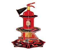 Doyomtoy Three Layer Firefighter Cake Stand, Firefighter Main Picture Party, Birthday Party Decoration, Dessert Paper Cup Stand, Fire Truck, Birthday Decoration Supplies