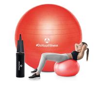 #DoYourFitness® x World Fitness Exercise Ball »Orion« Ø 85 cm 33 inch - Anti-Burst - 150 kg Load Capacity - ideal for Yoga, Pilates, Fitness - Red