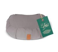 #DoYourYoga Zafu half moon cushion Ganesh with organic buckwheat husks(KBA) washable cover 100% cotton, 45 x 30 x 14 cm, meditation/seat/rondo cushion for Yin Yoga - dark grey