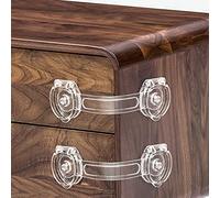 DOYQIO Cabinet Locks for Babies, Baby Proofing Safety Locks, 10 Pack No Screws and Magnets Fridge Refrigerators Locks Baby Proofing Child Safety Cabinet Locks for Kitchen Cabinets and Drawers