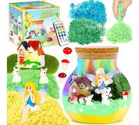 Doyran Fairy Gifts for Girls - Light up FairyTerrarium Crafts Kit for Kids - Fairy Arts & Crafts Toy - Holiday Birthday Gifts for Kids Age 4 5 6 7 8 9 10 11 12 Year Old Girl Gift