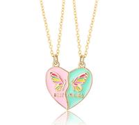DOYYCA Best Friend Necklace Unicorn Mermaid Gifts Magnetic Matching Friendship Necklace for 2 Girls BFF Sister, Brass, No Gemstone