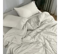 DOZ by SIJO 100% Organic Bamboo Bedding Sheet Set, Buttery Soft, Cooling, Silky Breathable, Oeko-TEX, High GSM, 16'' Deep Pockets - 4pc - 2 Pillowcases 1 Fitted 1 Top Bed Sheets (Fog, King)