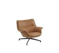 Doze Armchair Low Back Refine Leather Cognac/Anthracite Black