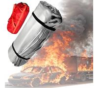 DOZPAL Car Fire Blanket, Rapid-Deployment Fire-Retardant Blanket, Fiberglass Silicone-Coated Emergency Fire Blanket for Home, Office, and Caravans, 1100℃ Melting Point 6×8m