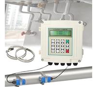 DOZPAL Fixed Ultrasonic Flow Meter Liquid Flowmeter - Portable Clamp on Flowmeter with Clamp-on Transducers & -30~90 ℃ Temperature Range DN6000