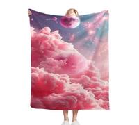 Dozrmey 3D Printing Flannel Blanket Planet, 40"x50" Size Throw Lightweight Warm Perfect for Lounging, Reading, Movie Nights, Machine Washable for Easy Care, for All Season W230