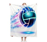 Dozrmey 3D Printing Flannel Blanket Volleyball, 40"x50" Size Throw Lightweight Warm Perfect for Lounging, Reading, Movie Nights, Machine Washable for Easy Care, for All Season D176