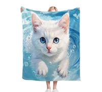 Dozrmey Blanket King Size 86x94 Inch Animal Cat, 3D Printed Microfiber Sofa Warm Throw King Size 86 x 94 Inch, Soft Thick Bedspread Blanket for Bed, Living Room, Office W393