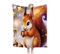 Dozrmey Blanket King Size 86x94 Inch Brown Squirrel, 3D Printed Microfiber Sofa Warm Throw King Size 86 x 94 Inch, Soft Thick Bedspread Blanket for Bed, Living Room, Office L33-