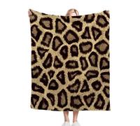 Dozrmey Blanket King Size 86x94 Inch Leopard Print, 3D Printed Microfiber Sofa Warm Throw King Size 86 x 94 Inch, Soft Thick Bedspread Blanket for Bed, Living Room, Office W5