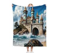 Dozrmey Blanket King Size 86x94 Inch Sea Turtle, 3D Printed Microfiber Sofa Warm Throw King Size 86 x 94 Inch, Soft Thick Bedspread Blanket for Bed, Living Room, Office D21-