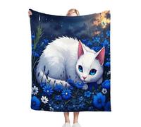 Dozrmey Blanket Unisex 30x40 Inch Animal Cat, Ultra Soft Toddlers Flannel Plush Blankets for Boy Girl, Unisex Breathable Kids Blanket 30" x 40" for Gift Birthday Party C155