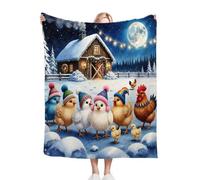 Dozrmey Blanket Unisex 30x40 Inch Animal Chicken, Ultra Soft Toddlers Flannel Plush Blankets for Boy Girl, Unisex Breathable Kids Blanket 30" x 40" for Gift Birthday Party D107